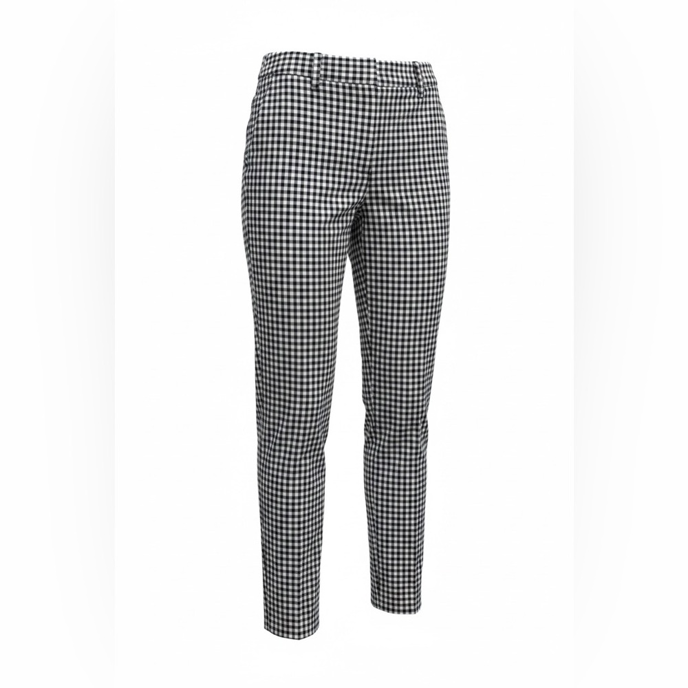 Ann Taylor Black and White Checkered Capris